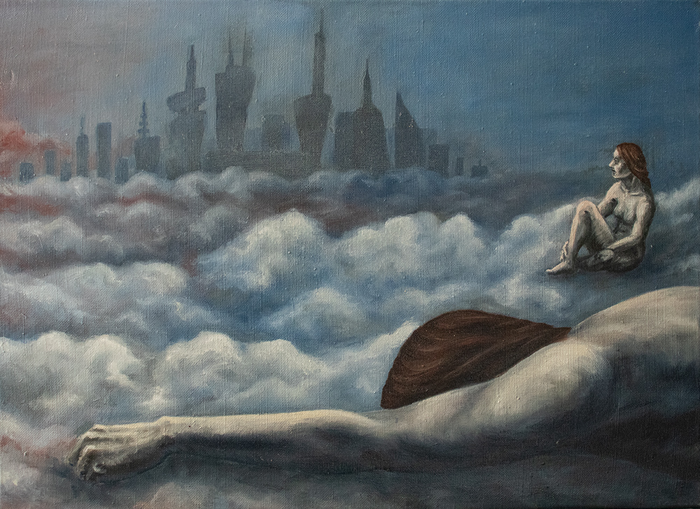 Dreams - oil on canvas, 55 x 40 cm / 21,7 x 15,8 in