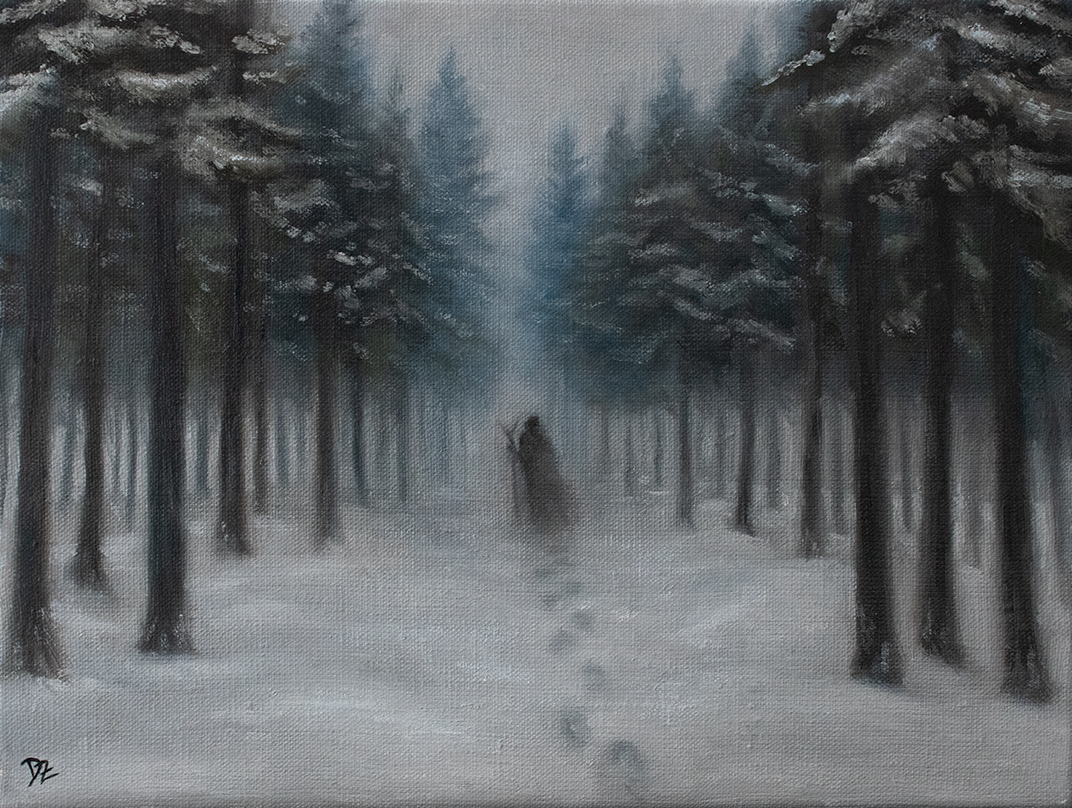 Odin II, Oil on canvas, 40 x 30 cm / 15,8 x 9,9 in