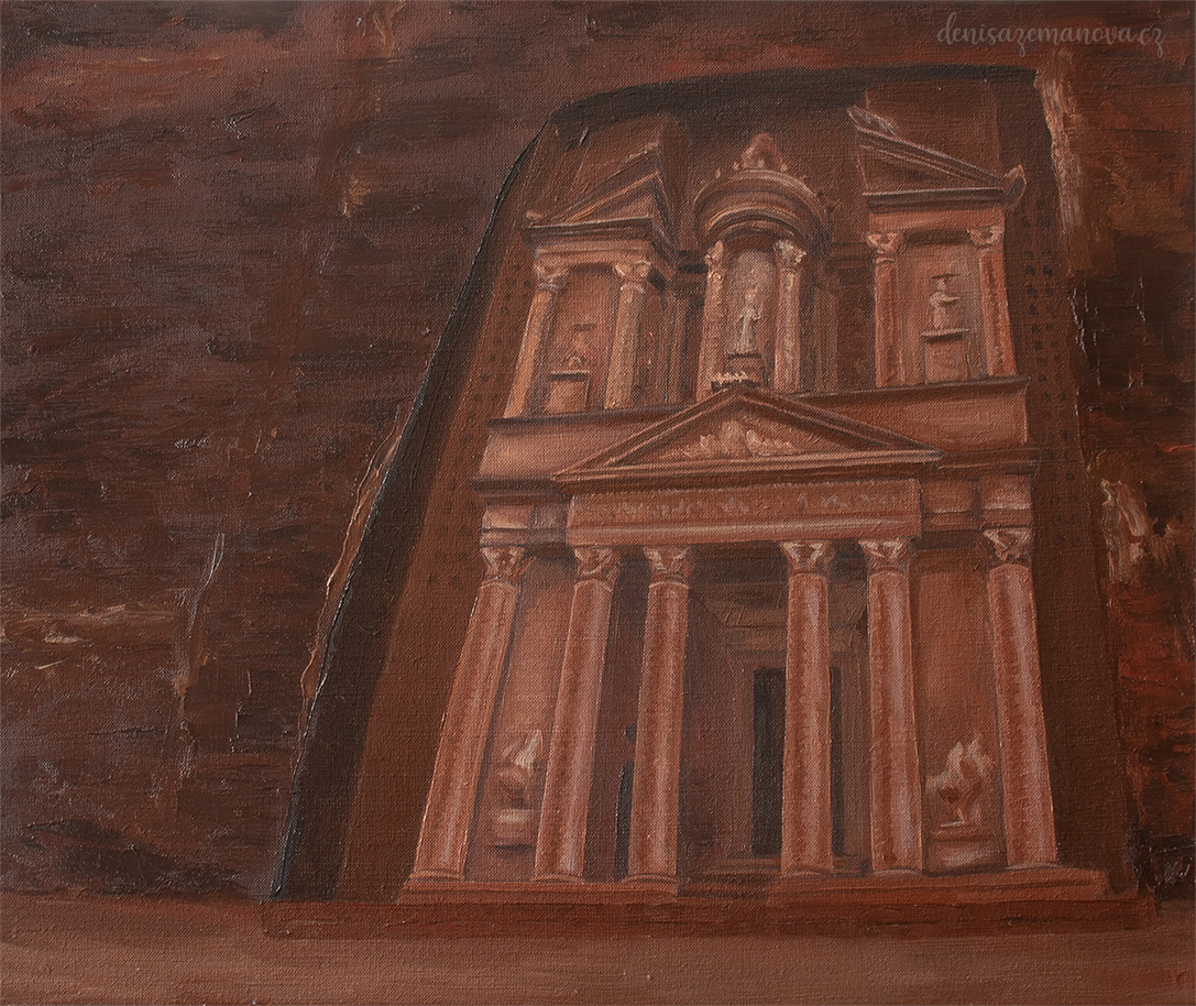 Petra - oil on canvas, 60 x 50 cm / 23,6 x 19,7 in