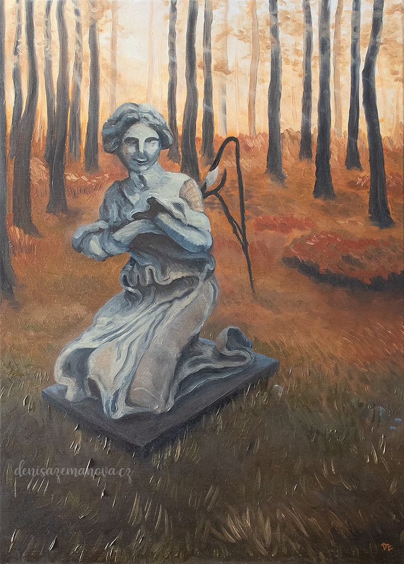 Ruins II - oil on canvas, 70 x 50 cm / 27,6 x 19,7 in