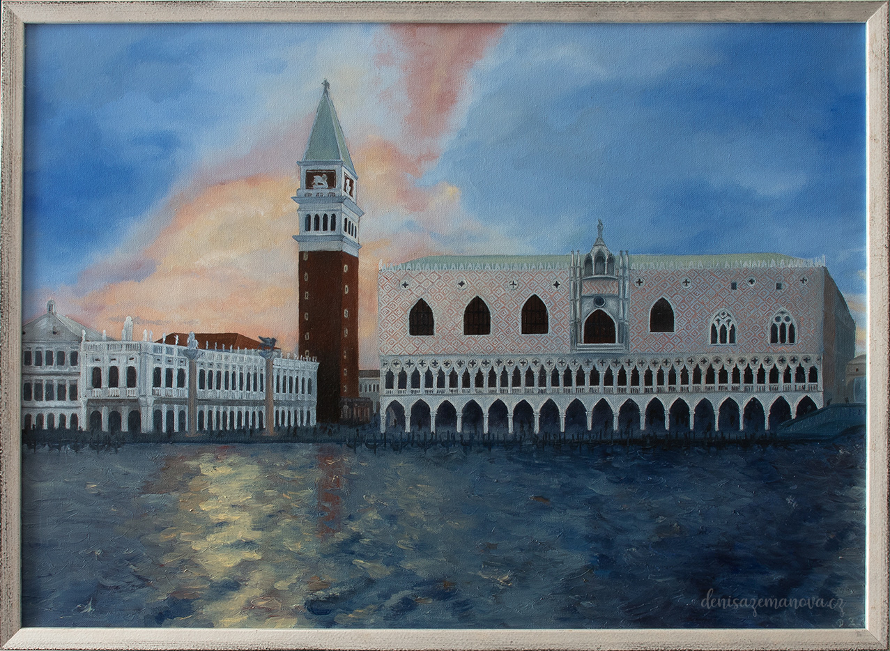 Venezia - Palazzo Ducale - oil on canvas, 70 x 50 cm / 27,6 x 19,7 in